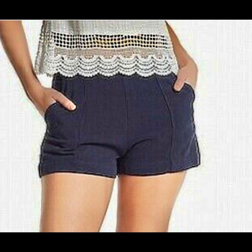 Good Luck Gem navy blue cotton blend shorts L